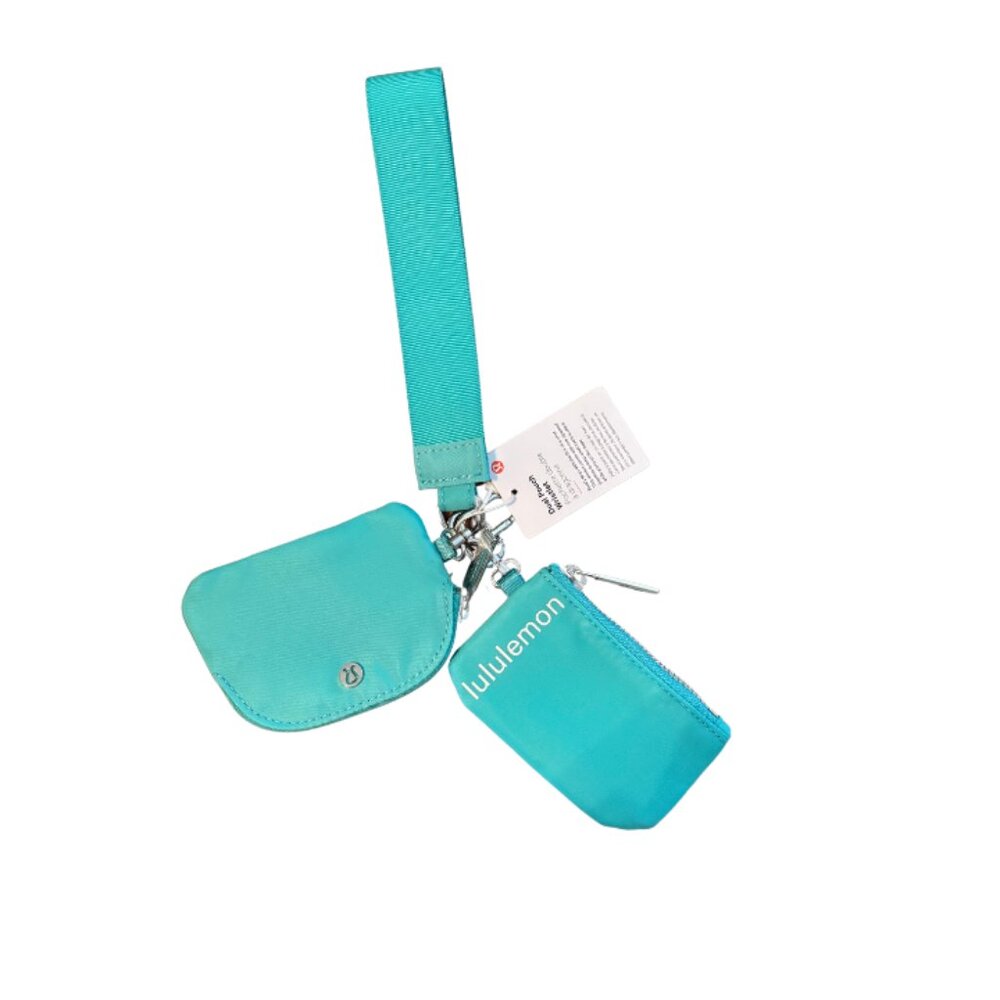 Lululemon Dual Pouch Wristlet Emerald Ice NWT